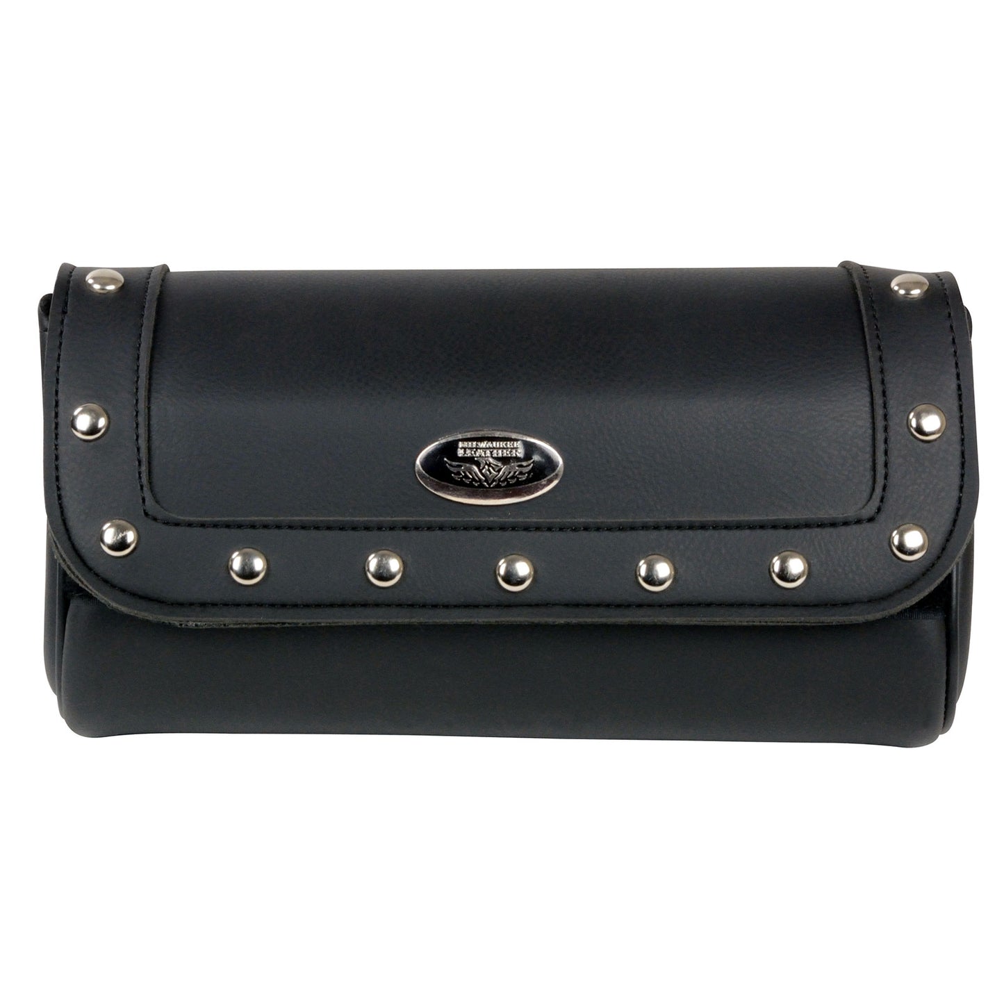 Milwaukee Leather SH614 Black PVC Large Riveted Motorcycle Tool Bag