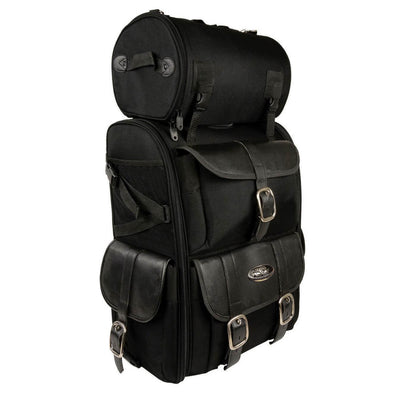 Milwaukee Performance SH67301 X-Large Black Textile 2-Piece Touring Motorcycle Bag Pack