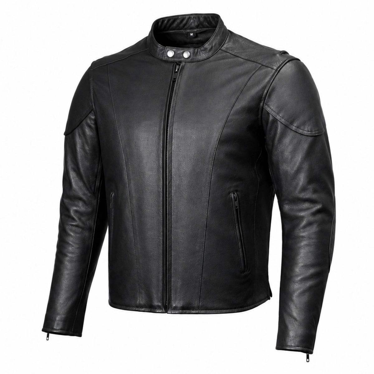 Milwaukee Leather Men's Premium Black Leather Motorcycle Riders Jacket with CE Armor Protection - LKM17003