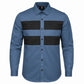 MMCC Men's Block Shift Long Sleeve Mechanic Shop Shirt - Microfiber Panel - MMC16155
