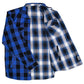MMCC Men's 'Maverick' Reversible Flannel Shirt - 100% Cotton Snap Front Plaid w/ Chest and Hand Pockets - MNG11802