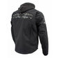 Milwaukee Leather Men's Vengeance Black Armored Textile Motorcycle Jacket with Skull Embroidery - MPM17019