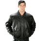 Milwaukee Leather LKM1704 Men's Classic Aviator Style Bomber Black Leather Fashion Coat Jacket