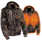 Nexgen Heat MPM1776SET Men's Camouflaged Heated Zipper Hoodies - Warming Camo Hoodie for Hunting w/ Battery