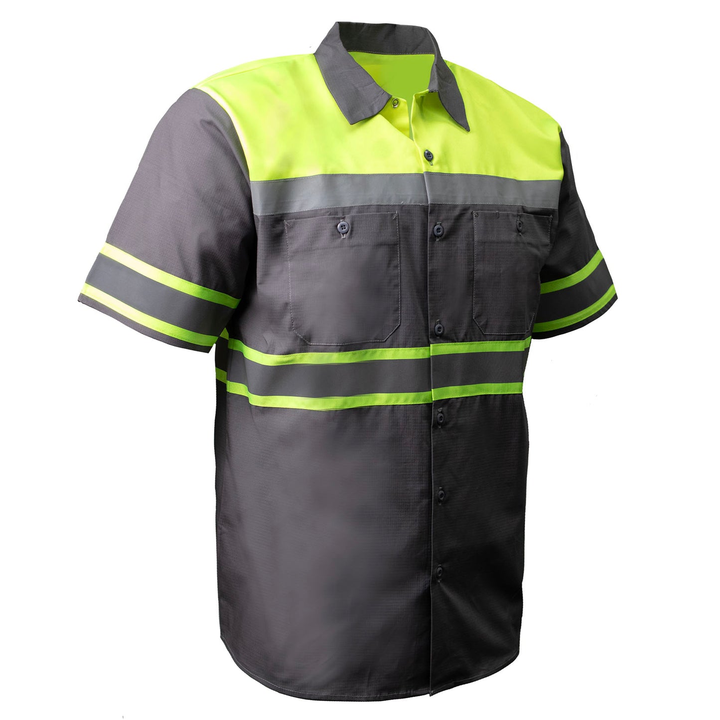 MMMCC Men’s Safeway Green/Grey Mechanic Rider Ready Shirt w/ Reflective Strip MDM11615