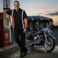 Milwaukee Motorcycle Clothing Co. Men’s Blk/Red Mechanic Work Shirt – w / Reflective Strip, Rider‑Built MDM11607