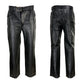 Milwaukee Leather LKM5718 Men's Classic Black Loose Fitted Motorcycle Casual Leather Biker Pants