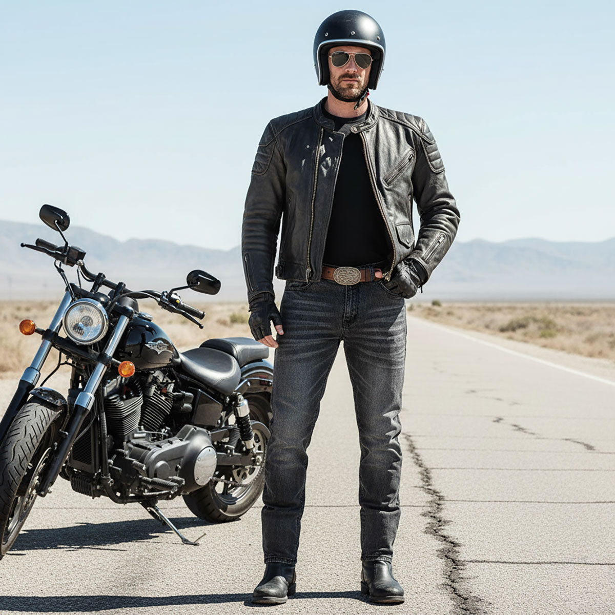 Milwaukee Leather MDM5001 Men's Metro Black CE Armored Motorcycle