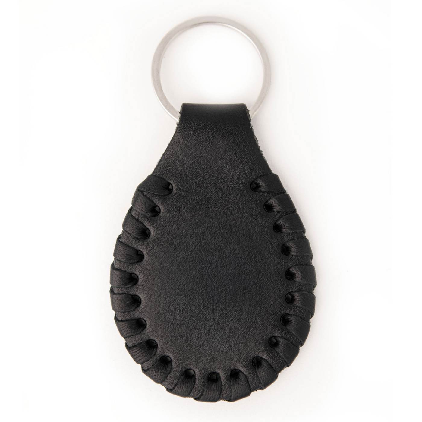 Milwaukee Leather Black Middle Finger Pewter Emblem Key Chain - MLA9508