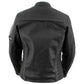 Milwaukee Leather LKL27000 Women’s  Black with Silver Multi Vented Leather Motorcycle Jacket