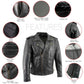 Milwaukee Leather LKM17004 Men's Classic Premium Black Vented Motorcycle Leather Biker Riders Jacket