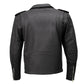Milwaukee Leather LKM1702 Men's Vintage Flat Black Motorcycle Biker Leather Jacket w/ CE Armor Protection