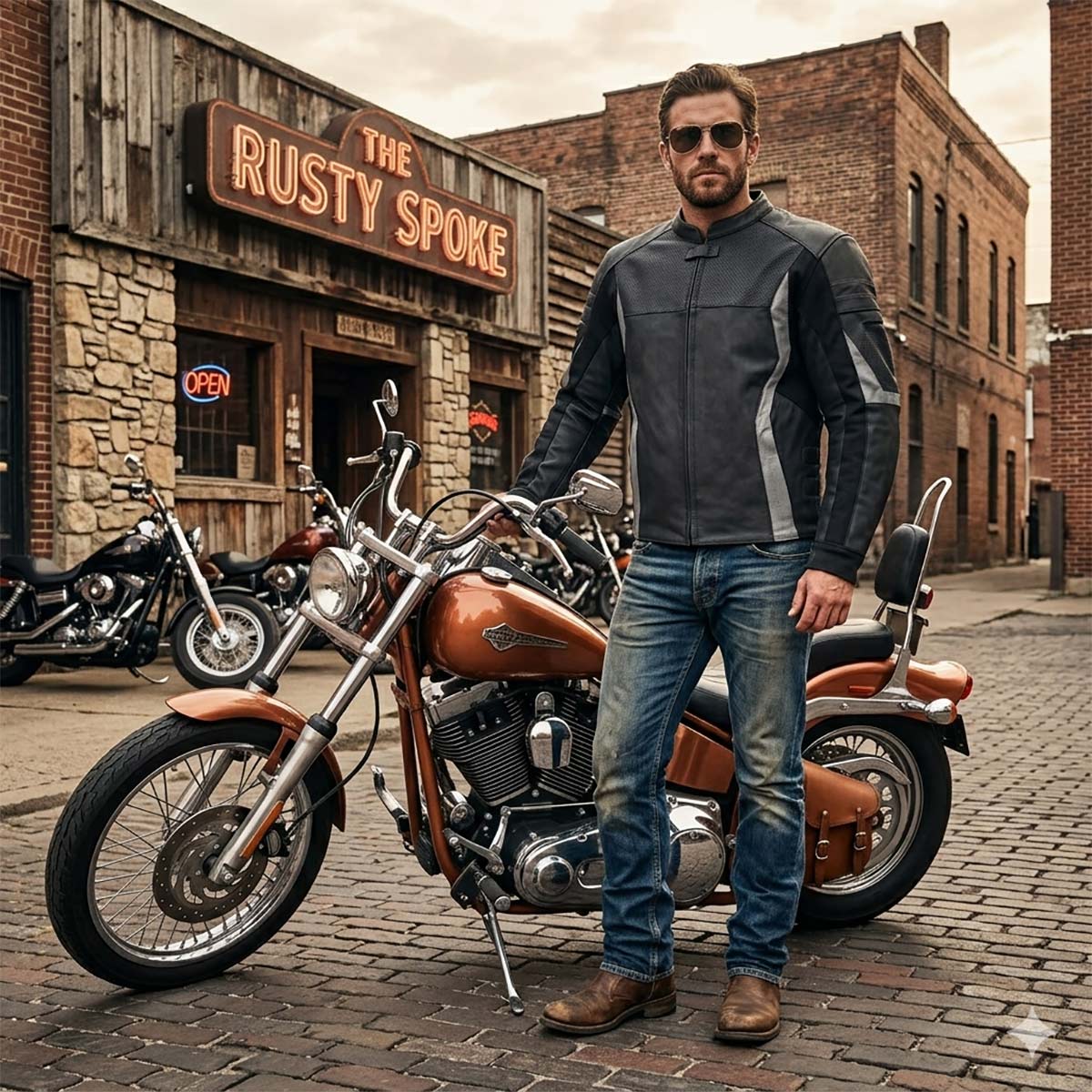 Milwaukee Leather Men's Stryde Black and Grey Matte Finish Racer Leather Motorcycle Jacket - LKM17024