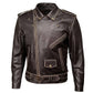 Milwaukee Leather Men's Live to Ride Classic Retro Brown Premium Leather CE Armored Motorcycle Jacket - Side Lace - LKM1707