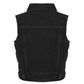 Milwaukee Leather MDK3910 Black Unisex-Child Kids Denim Snap Front Vest with Shirt Style Collar
