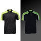 Milwaukee Motorcycle Clothing Co. MDM11604 Men's Black and Neon-Green Button Up Mechanic Shirt w/ Reflective Stripe