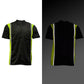 Milwaukee Motorcycle Clothing Co. MDM11611 Men's Black and Neon-Green Button Up Mechanic Shirt w/ Reflective Stripe