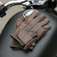 Milwaukee Leather MG7561 Men's Premium Brown Leather Gel Padded Palm Fingerless Motorcycle Hand Gloves