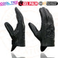 Milwaukee Leather MG7571 Men's Black ‘Col-Tec’ Leather ‘Reflective Skull’ Motorcycle Hand Gloves W/ Gel Padded Palm