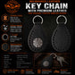 Milwaukee Leather Black Celtic Knot Pewter Emblem Key Chain - MLA9512