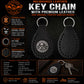 Milwaukee Leather Black 2nd Amendment Pewter Emblem Key Chain - MLA9523