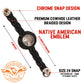 Milwaukee Leather Native American Medallion Vest Extender w/ Genuine Leather Braided Strap 6.5" Extension MLA1066-Single
