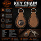 Milwaukee Leather Brown Second Amendment Pewter Emblem Key Chain - MLA9502