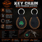 Milwaukee Leather Black 3 Leaf CloverP ewter Emblem Key Chain - MLA9500