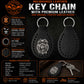 Milwaukee Leather Black Police Badge Pewter Emblem Key Chain - MLA9501