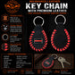 Milwaukee Leather Thin Red Line Head Pewter Emblem Key Chain - MLA9507
