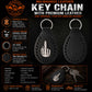 Milwaukee Leather Black Middle Finger Pewter Emblem Key Chain - MLA9508