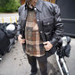 Milwaukee Leather MLM1613 Men's Distressed Brown Casual Biker Rider Leather Shirt w/ Vintage 5 Cent Buffalo Buttons