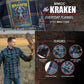 MMCC Men's The Kraken Blue Orange Cotton Long Sleeve Flannel Shirt - MMC11600