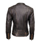Milwaukee Motorcycle Clothing Co. Women’s Rebel Scooter Style Vinage Brown Leather Jacket w/ Mandarin Collar MMC20003