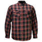 MMCC Men's 'Outlaw' Reversible Flannel Shirt - 100% Cotton Snap Front Plaid w/ Chest and Hand Pockets - MNG11800