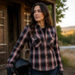 Milwaukee Leather MPL2604 Women’s Ember CE Armored Plaid Flannel Biker Shirt - Reinforced w/ Aramid Fiber