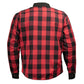 Milwaukee Leather Men’s Two-Tone CE Armored Flannel - Solid Front / Plaid Back - Reinforced w/ Aramid Fibers - MPM1671