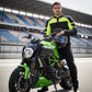 Milwaukee Leather Men's Black and Neon Green CE Armored All Season Textile Motorcycle Riding Jacket  - MPM1791