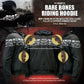 Milwaukee Leather Men's Bare Bones Black Reflective Skull CE Armored Riding Hoodie, Shoulder and Elbow Armor - MPM1798