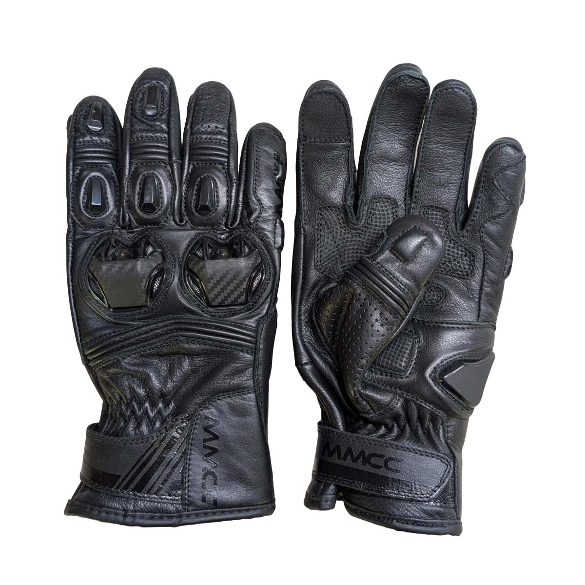 MMCC GT-Tech Short Black Short-Cuff Motorcycle Riding Gloves