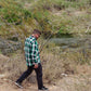 Milwaukee Leather MNG11636 Men's Flannel Plaid Shirt Green and White Long Sleeve Cotton Button Down Shirt