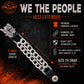 Milwaukee Leather 1-PC Vest Extender We The People, Double Chrome Chains - 4-Inch - MLA1031-SINGLE