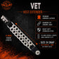 Milwaukee Leather 1-PC Vest Extender VET, Double Chrome Chains - 4-Inch - MLA1034-SINGLE