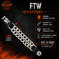 Milwaukee Leather 1-PC Vest Extender FTW, Double Chrome Chains - 4-Inch - MLA1036-SINGLE