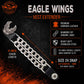 Milwaukee Leather 1-PC Vest Extender Eagle With Wings, Double Chrome Chains - 4-Inch - MLA1046-SINGLE