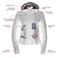 Milwaukee Leather LKL2737 Women's Black Premium Leather Motorcycle Biker Racer Style Scuba Jacket w/ Hoodie