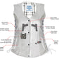 Milwaukee Leather LKL4710 Women's Black Premium Leather Motorcycle Biker Rider Vest w/ Snap Button Closure