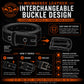 Milwaukee Leather Men's Black Studded Whip-Stitch Genuine Leather Belt - w/ Interchangeable Buckle - MP7138