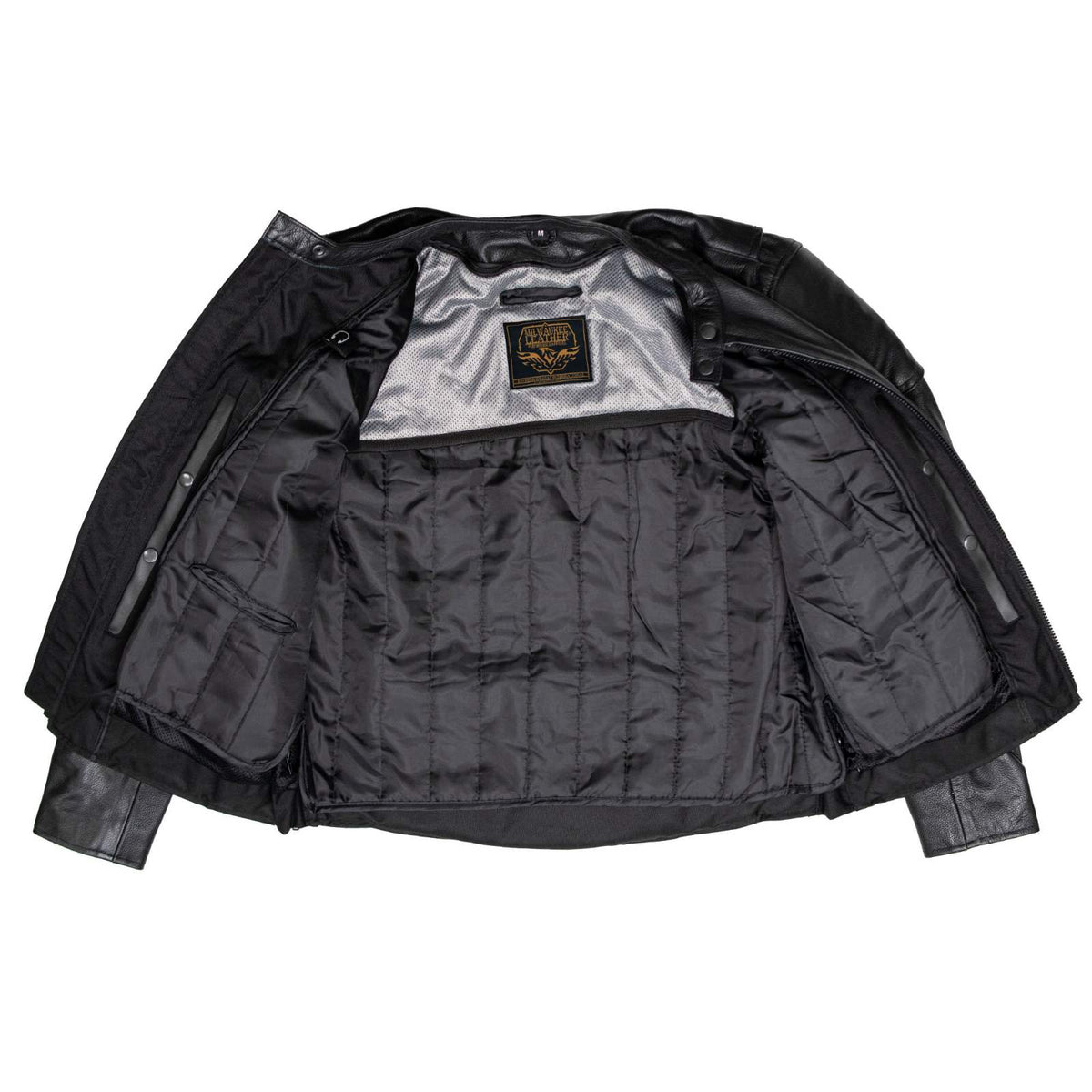 Milwaukee Leather Men's Premium Black Leather Motorcycle Riders Jacket with CE Armor Protection - LKM17003