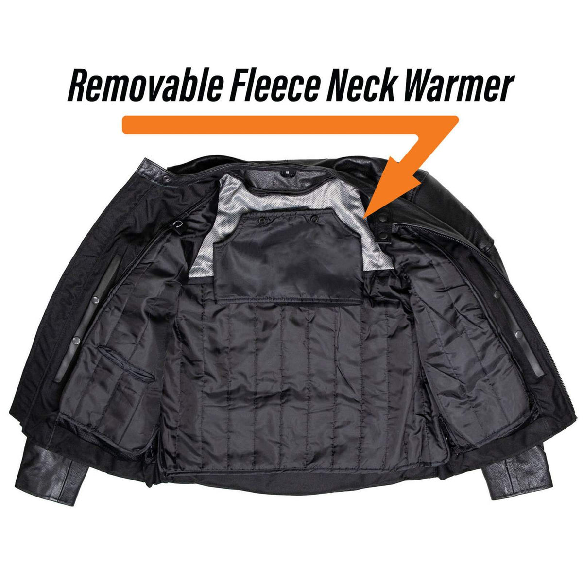 Milwaukee Leather Men's Premium Black Leather Motorcycle Riders Jacket with CE Armor Protection - LKM17003